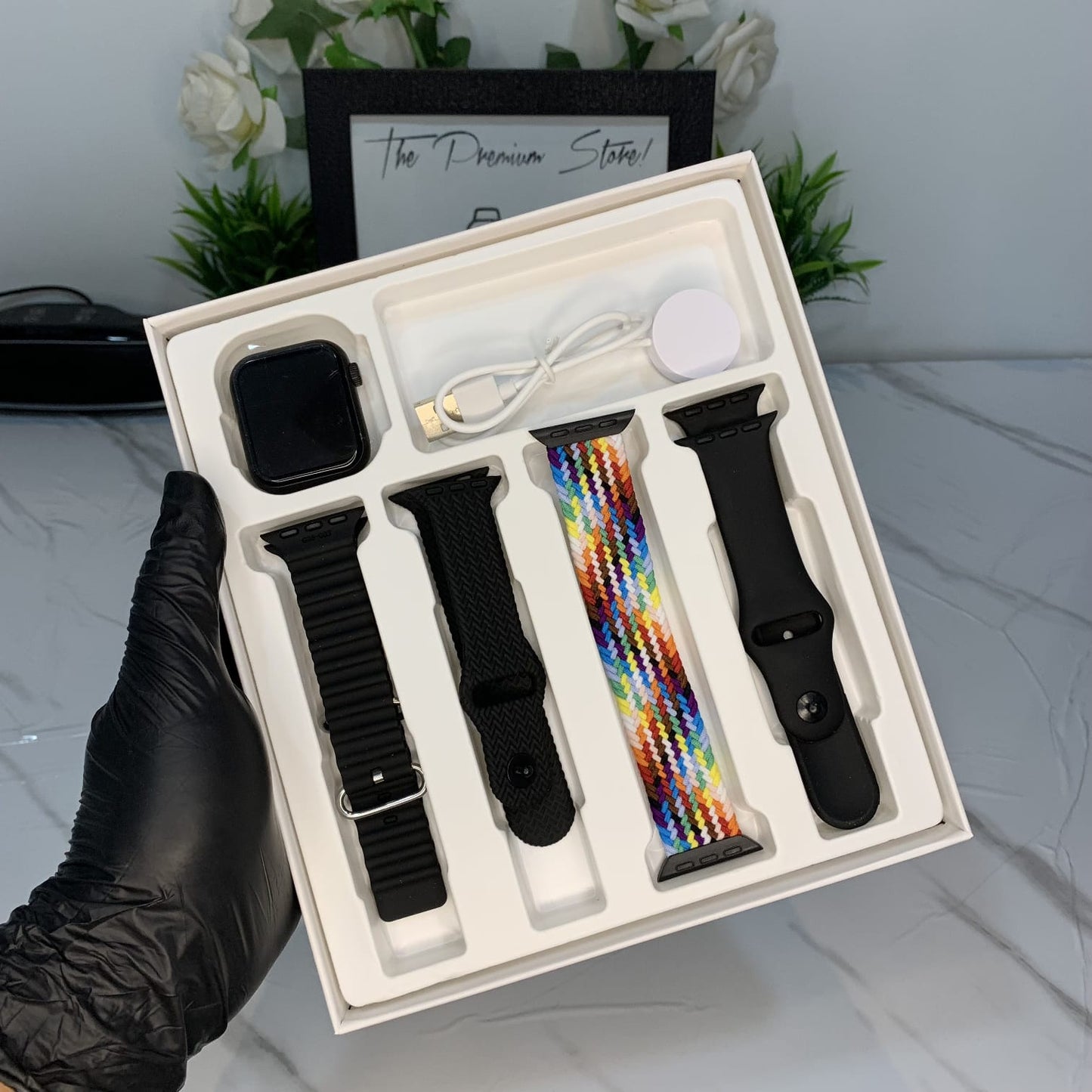 4+1 Bands Smartwatch | Mini Watch Set