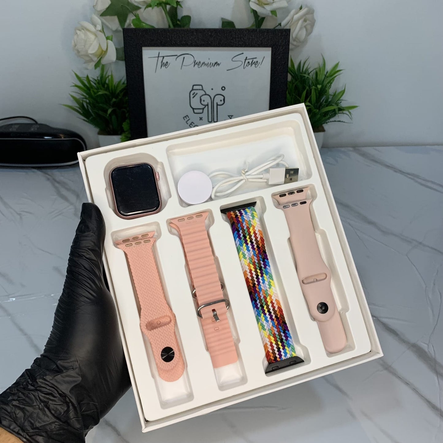 4+1 Bands Smartwatch | Mini Watch Set