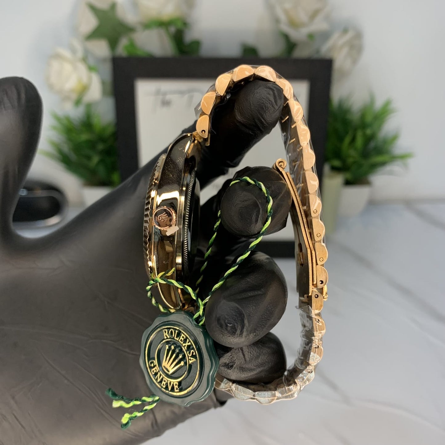 R0lex Day-Date Green Dial Watch for Men