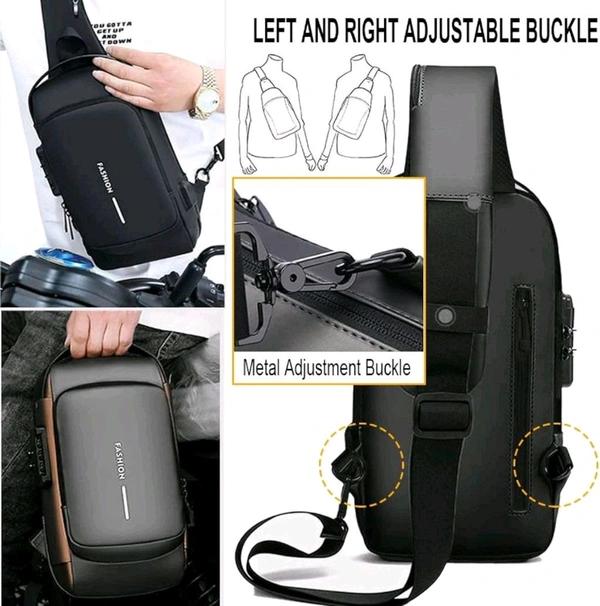 Anti Theft Crossbody Sling Bag ,Waterproof Chest Daypack With USB Charging