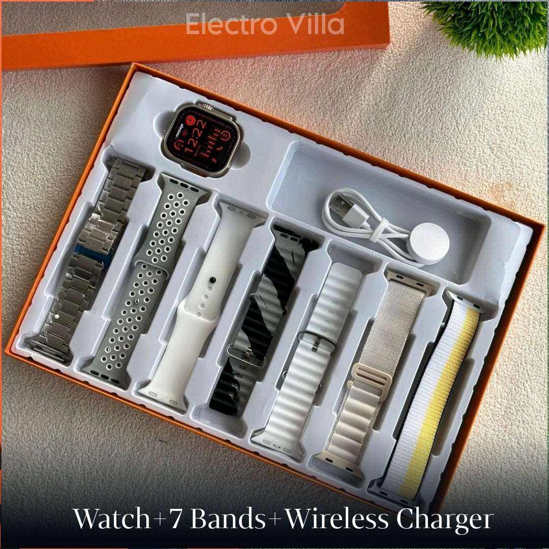 7 In 1 Smartwatch With 7 Awesome Quality Straps