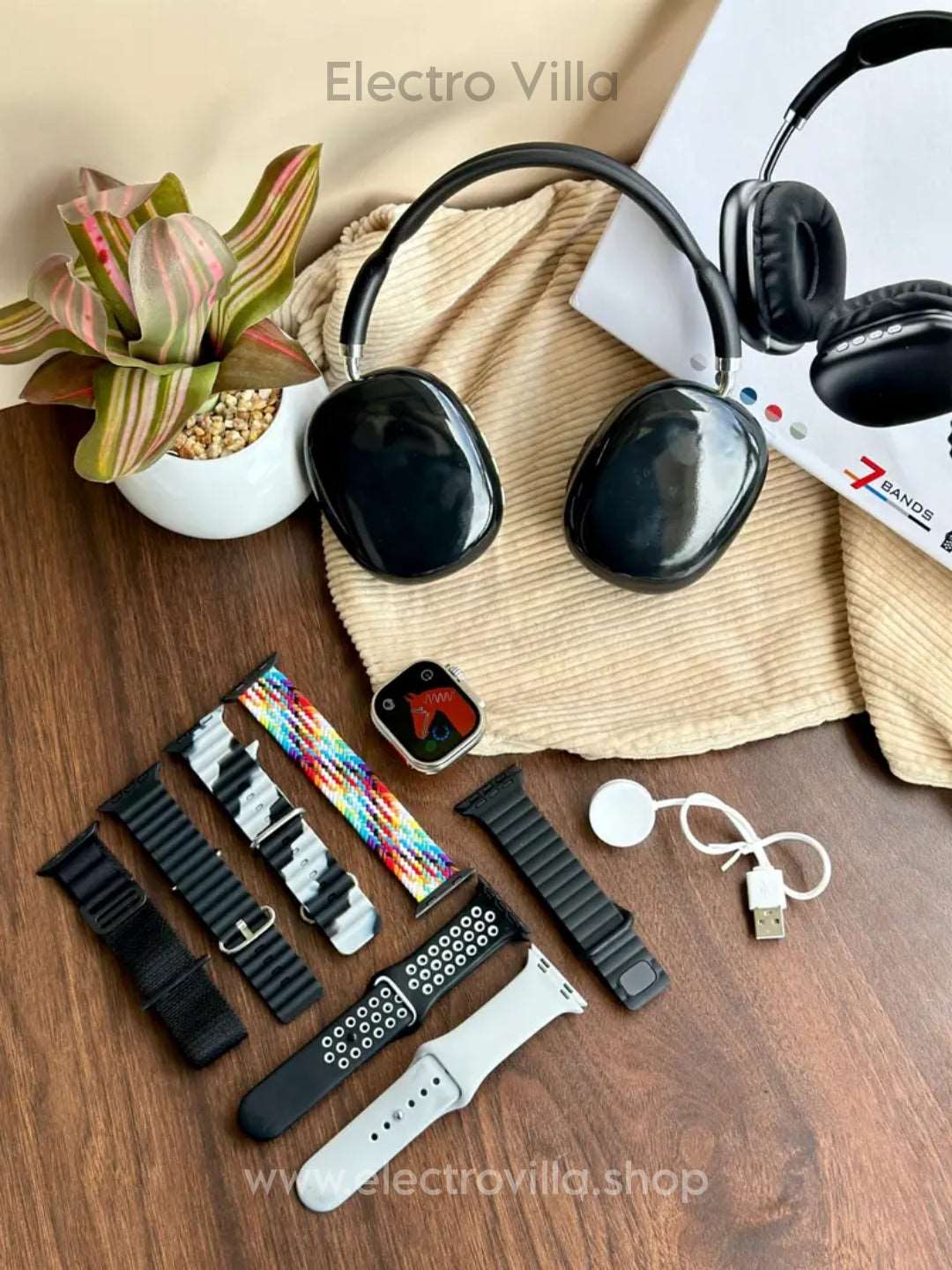 P9 Ultra 2 Combo | Smartwatch & 7 Straps & Airmax Headset