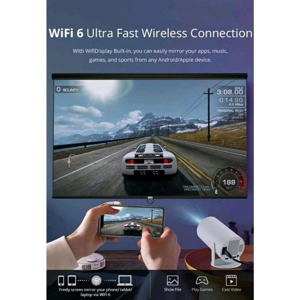 4k Portable Projector (White)