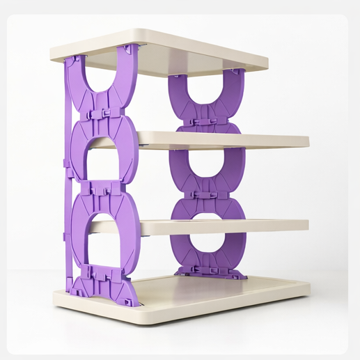 4 Layer Foldable Shoe Rack