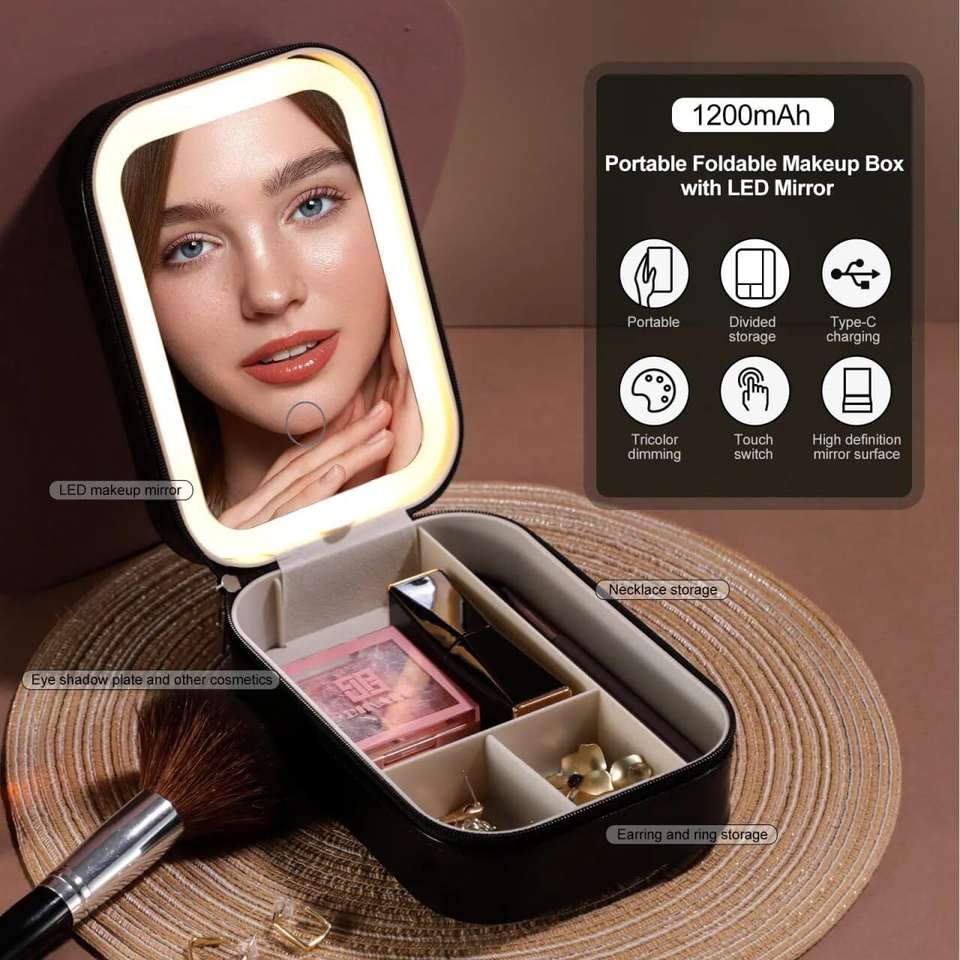Makeup Box With Led Mirror